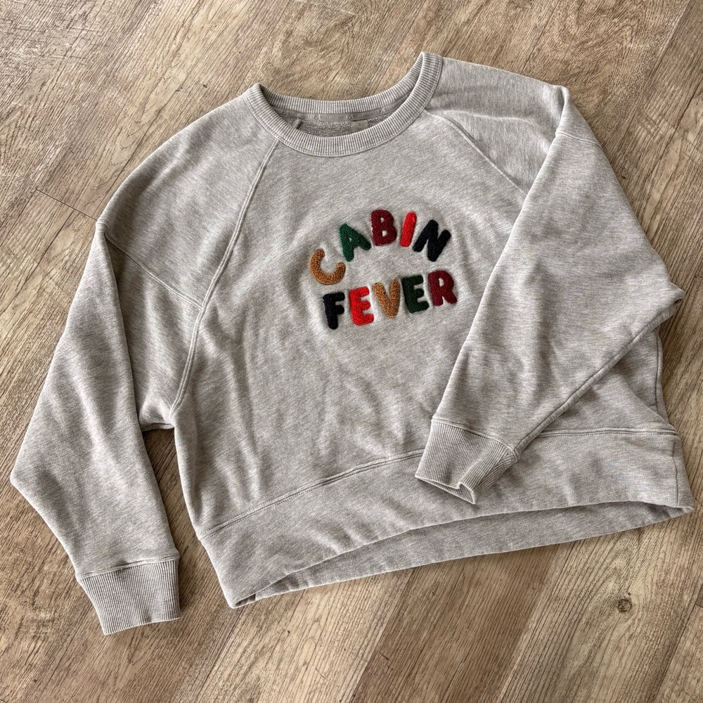 Lou & Grey Textured Gray Sweater - Size Small